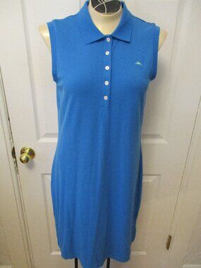 Tommy Bahama Classic Casual Sleeveless Dress Ocean Blue Women's Size M